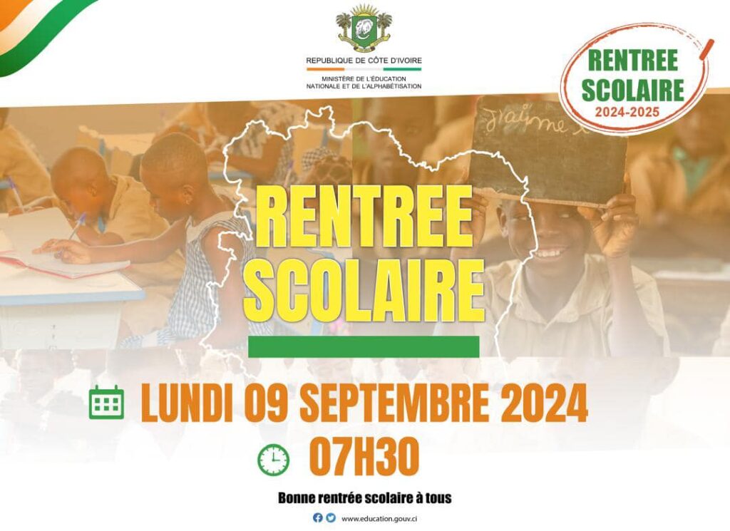 date-rentree-scolaire-2024-2025-cote-divoire